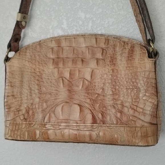Brahmin Tan Embossed Leather Shoulder Bag - Picture 3 of 14